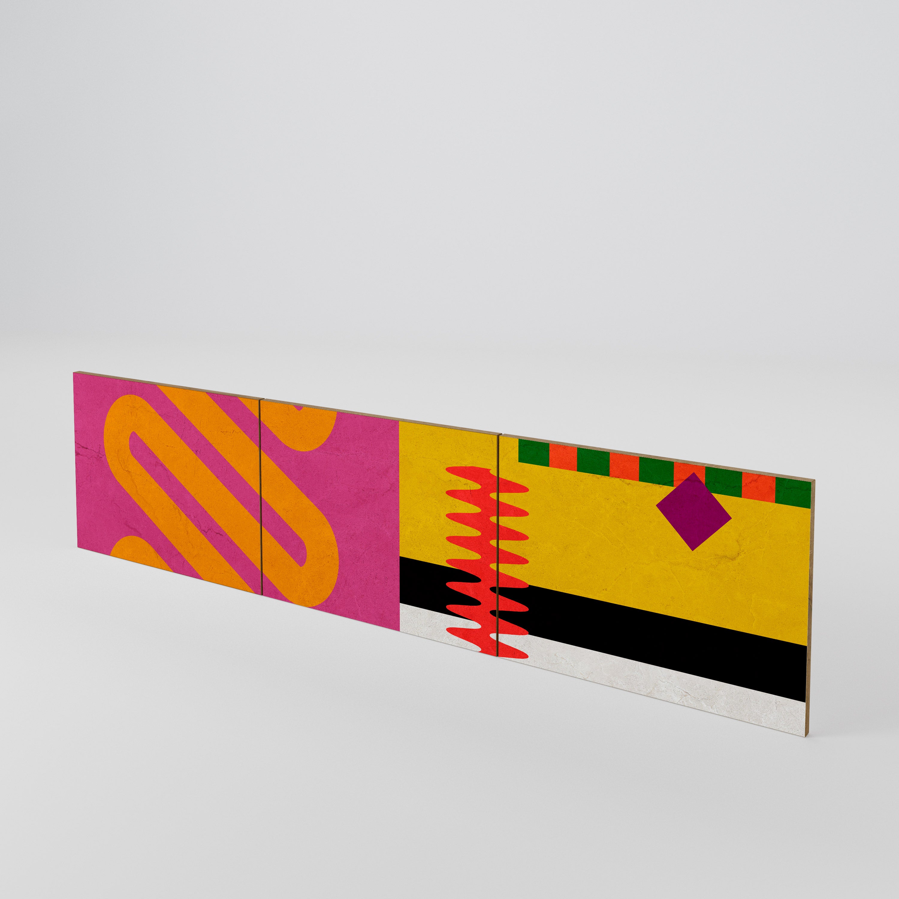 VIVID ART 3-Piece TV Cabinet Door Set