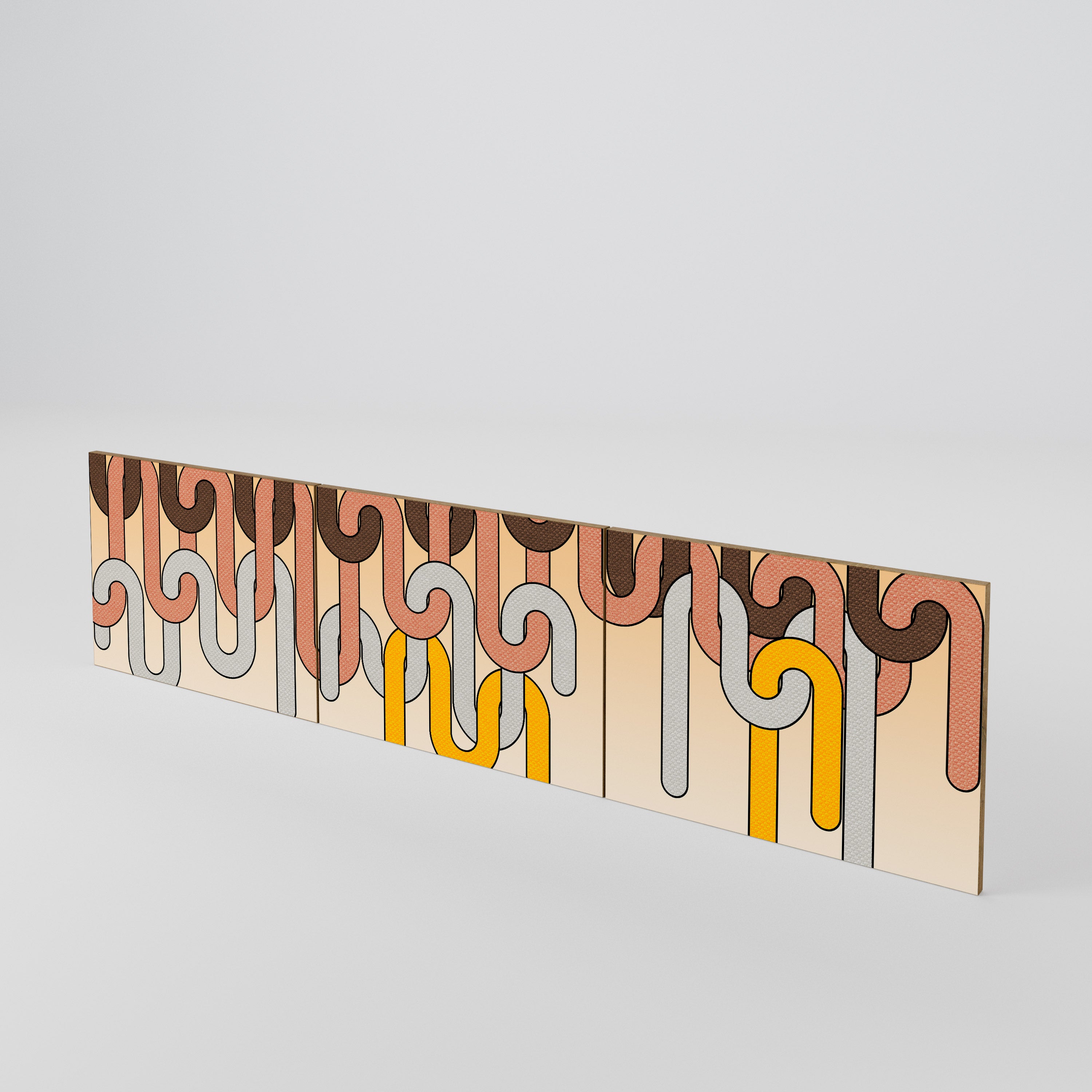 COLORFUL STRINGS 3-Piece TV Cabinet Door Set