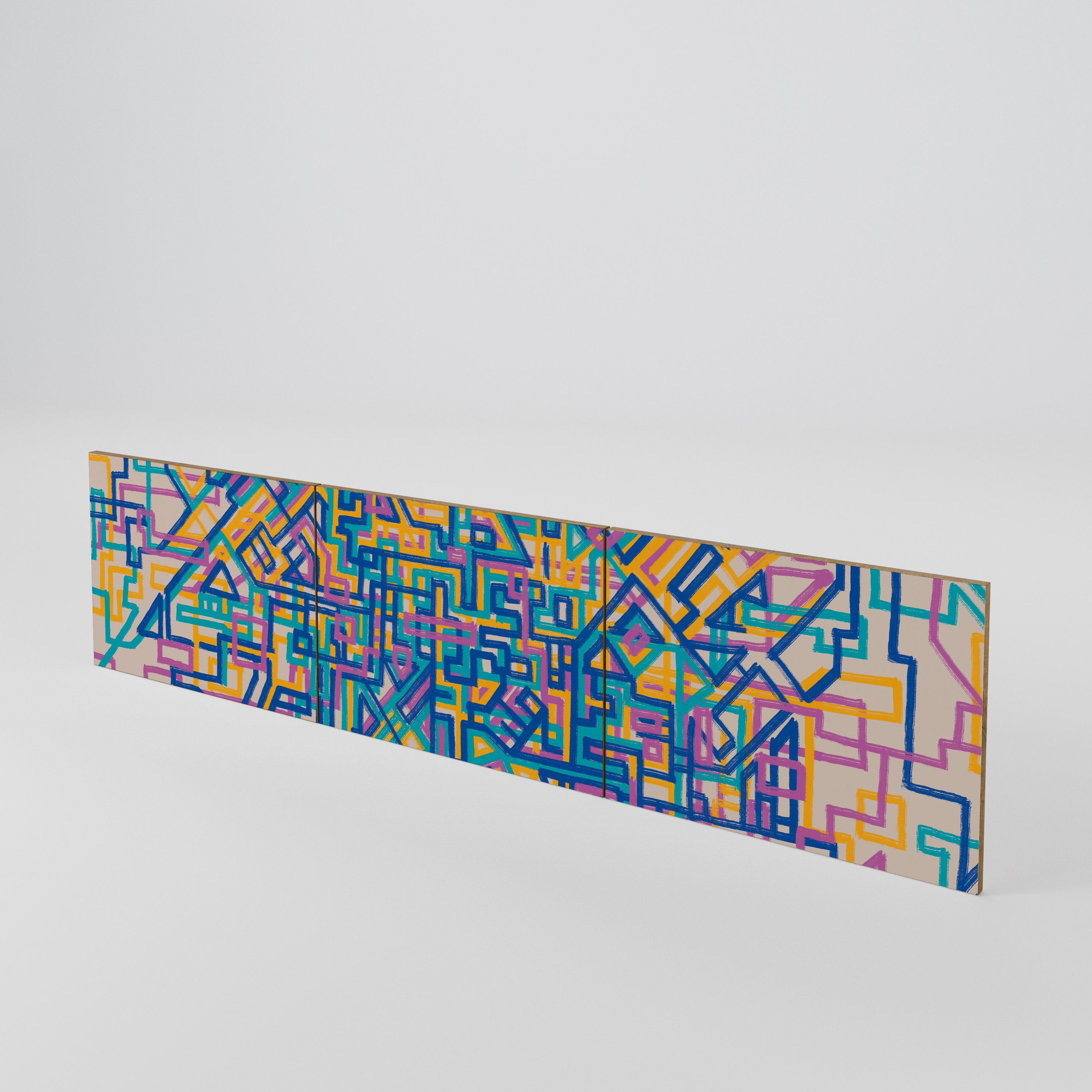 MEMORIES MAP 3-Piece TV Cabinet Door Set