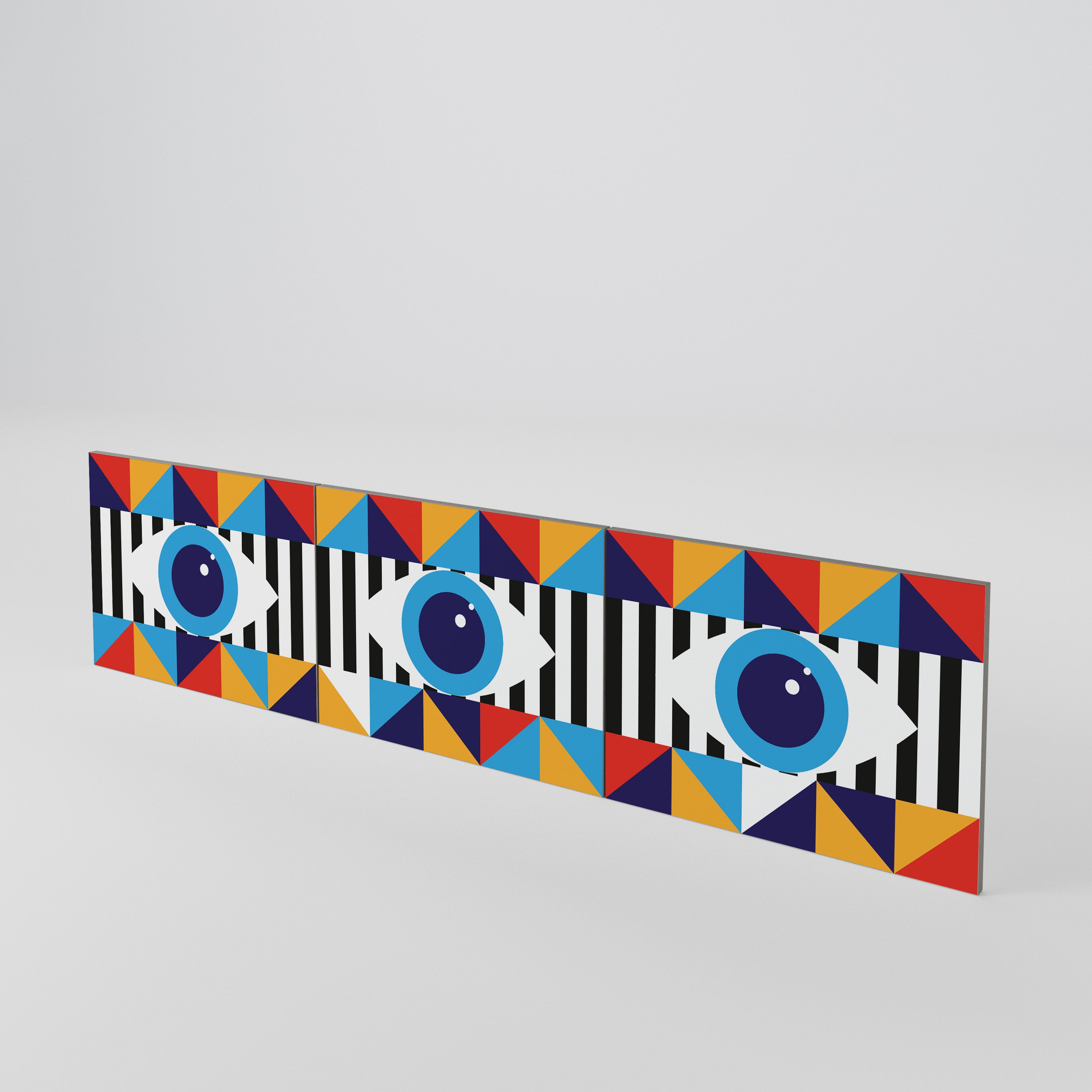 ABSTRACTION AND GEOMETRY 3-teiliges TV-Lowboard Tür-Set