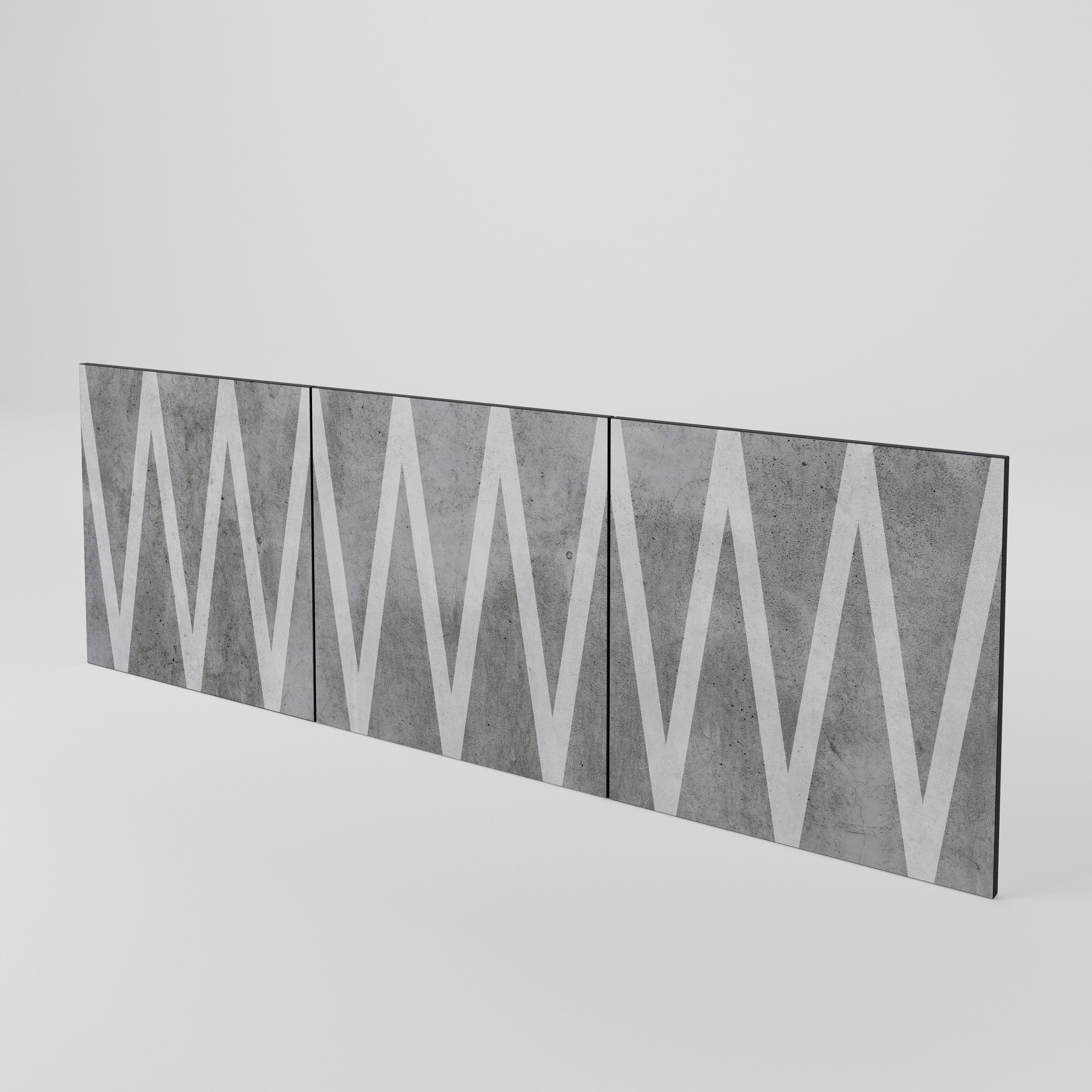 SOLID ZIG ZAG 3-Piece Sideboard Door Set