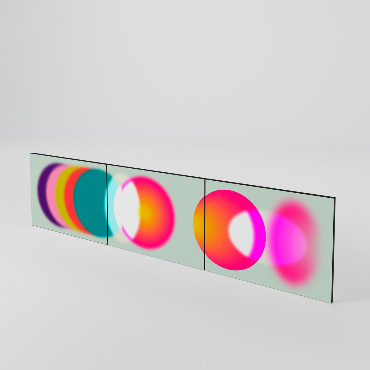 SYMPHONY OF COLORS 3-Piece TV Cabinet Door Set