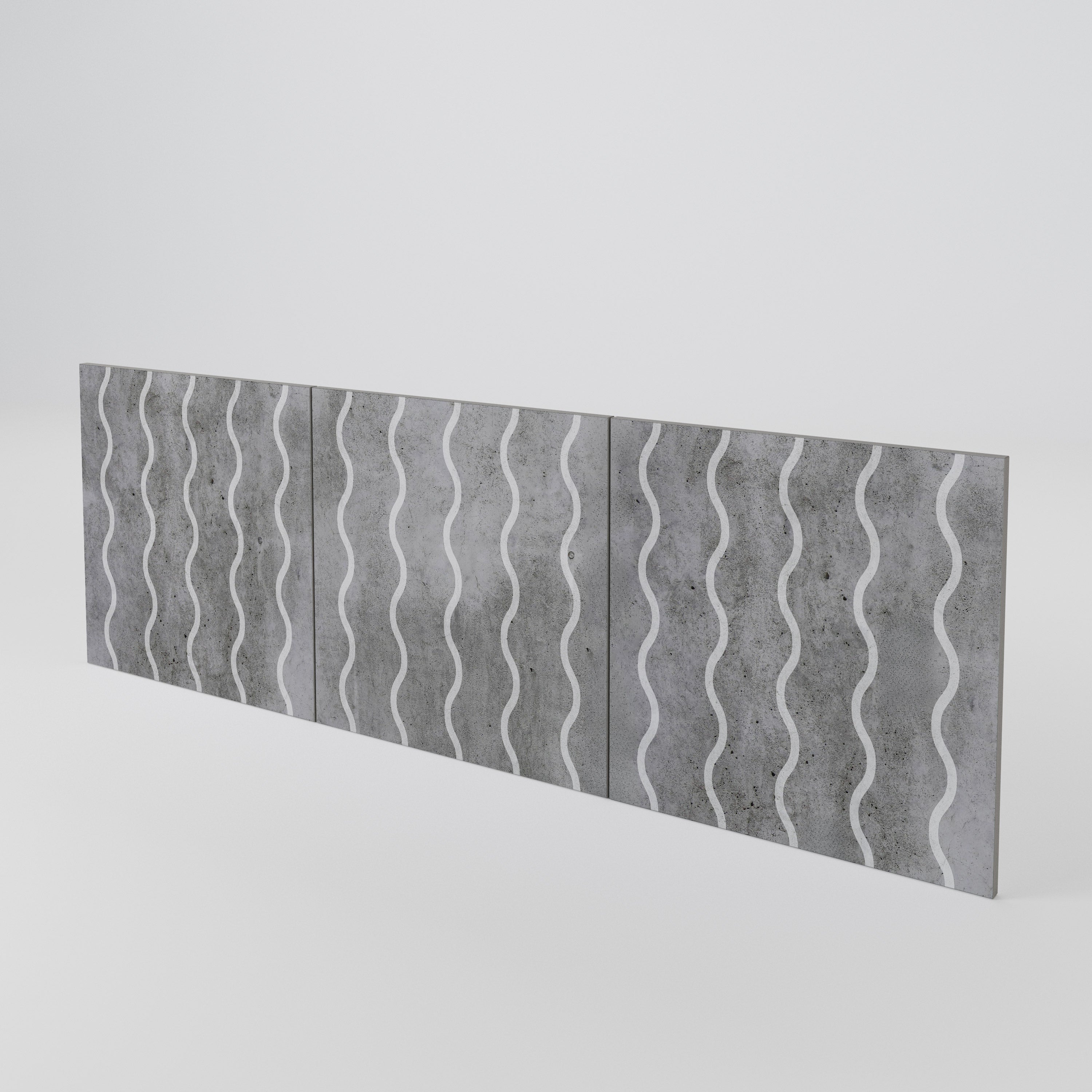 WAVES OF CONCRETE 3-Piece Sideboard Door Set