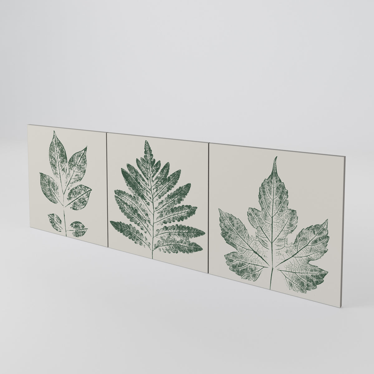 GREEN LEAFY STAMPS 3-Piece Sideboard Door Set