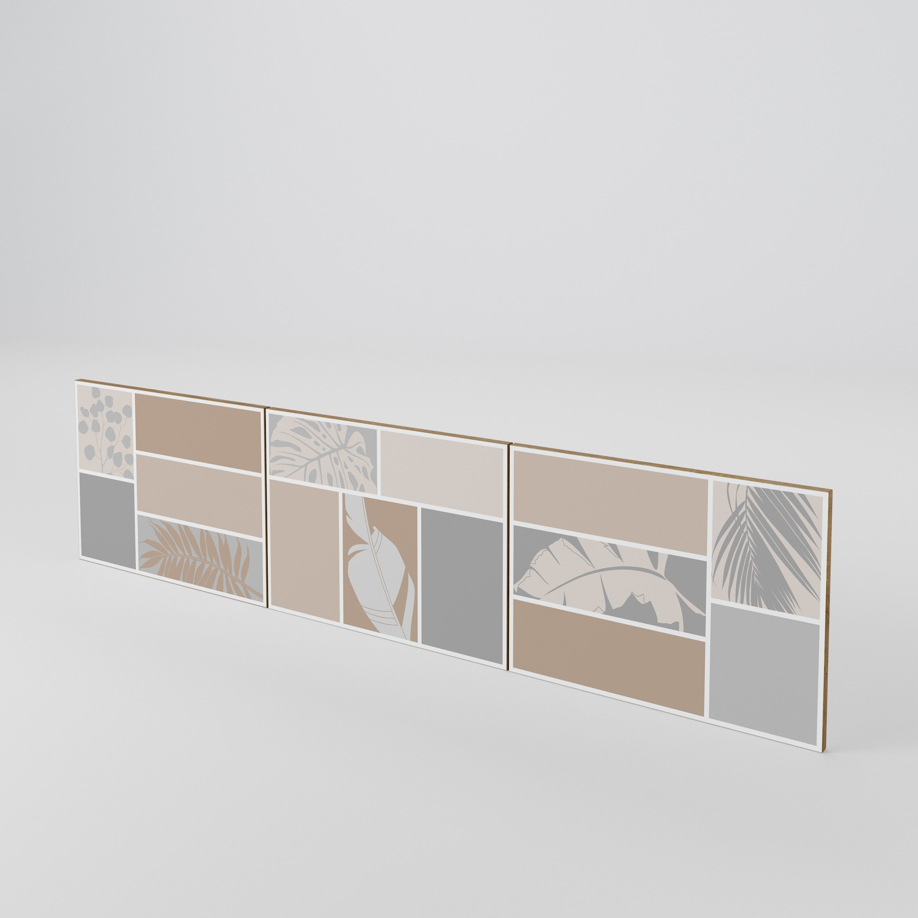 TROPICAL SHAPES 3-teiliges TV-Lowboard Tür-Set