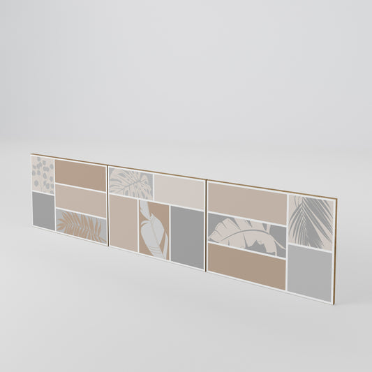 TROPICAL SHAPES 3-Piece TV Cabinet Door Set