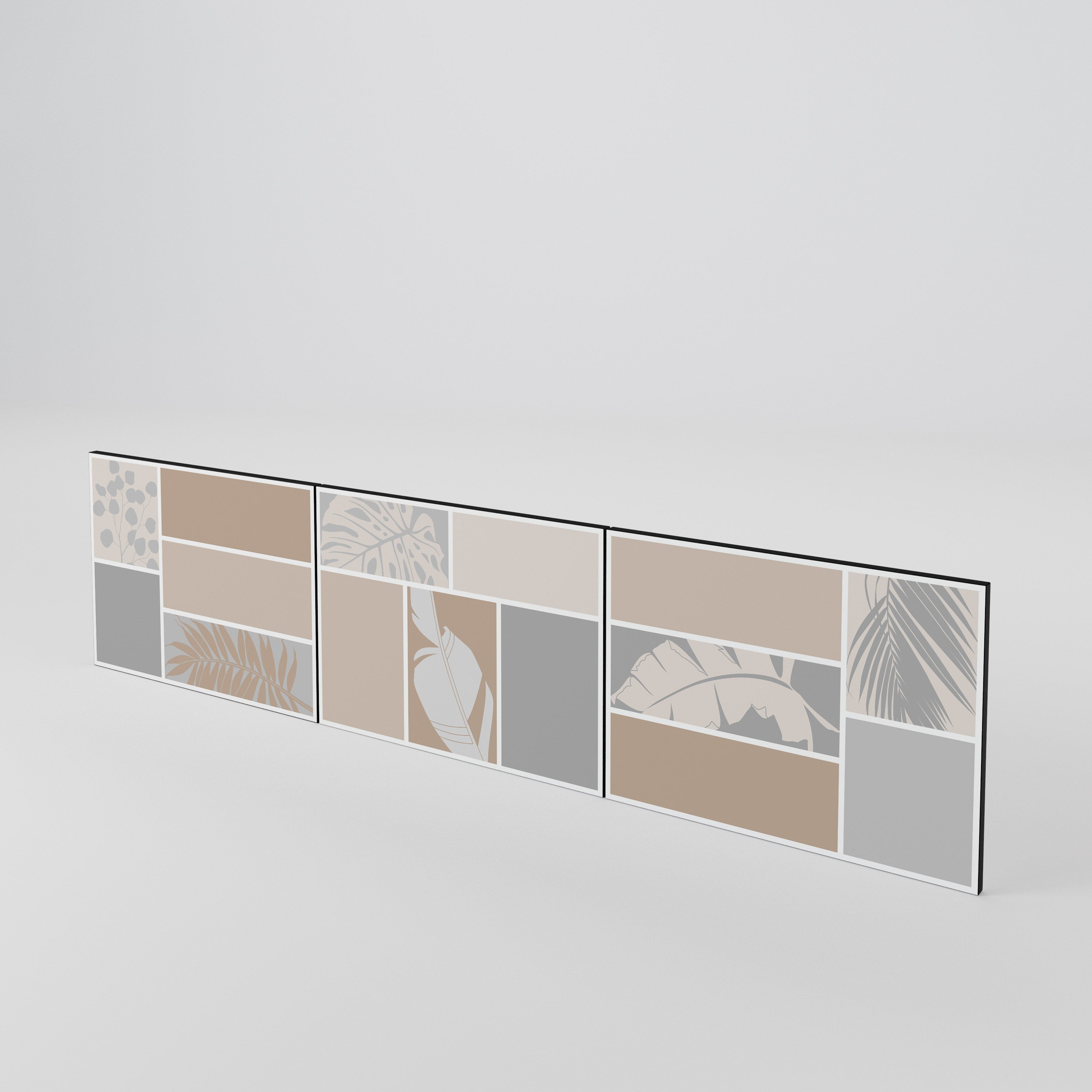 TROPICAL SHAPES 3-teiliges TV-Lowboard Tür-Set