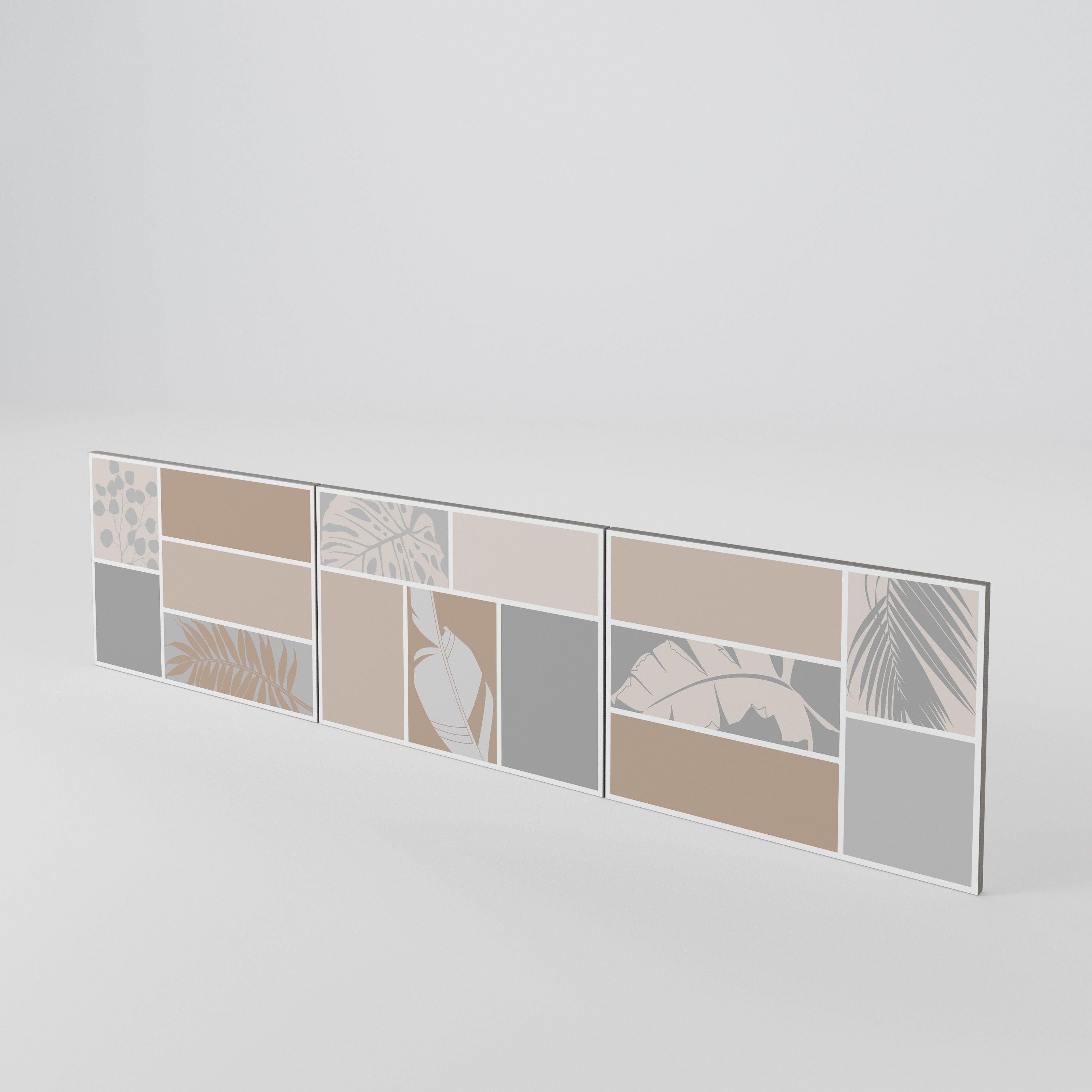 TROPICAL SHAPES 3-teiliges TV-Lowboard Tür-Set