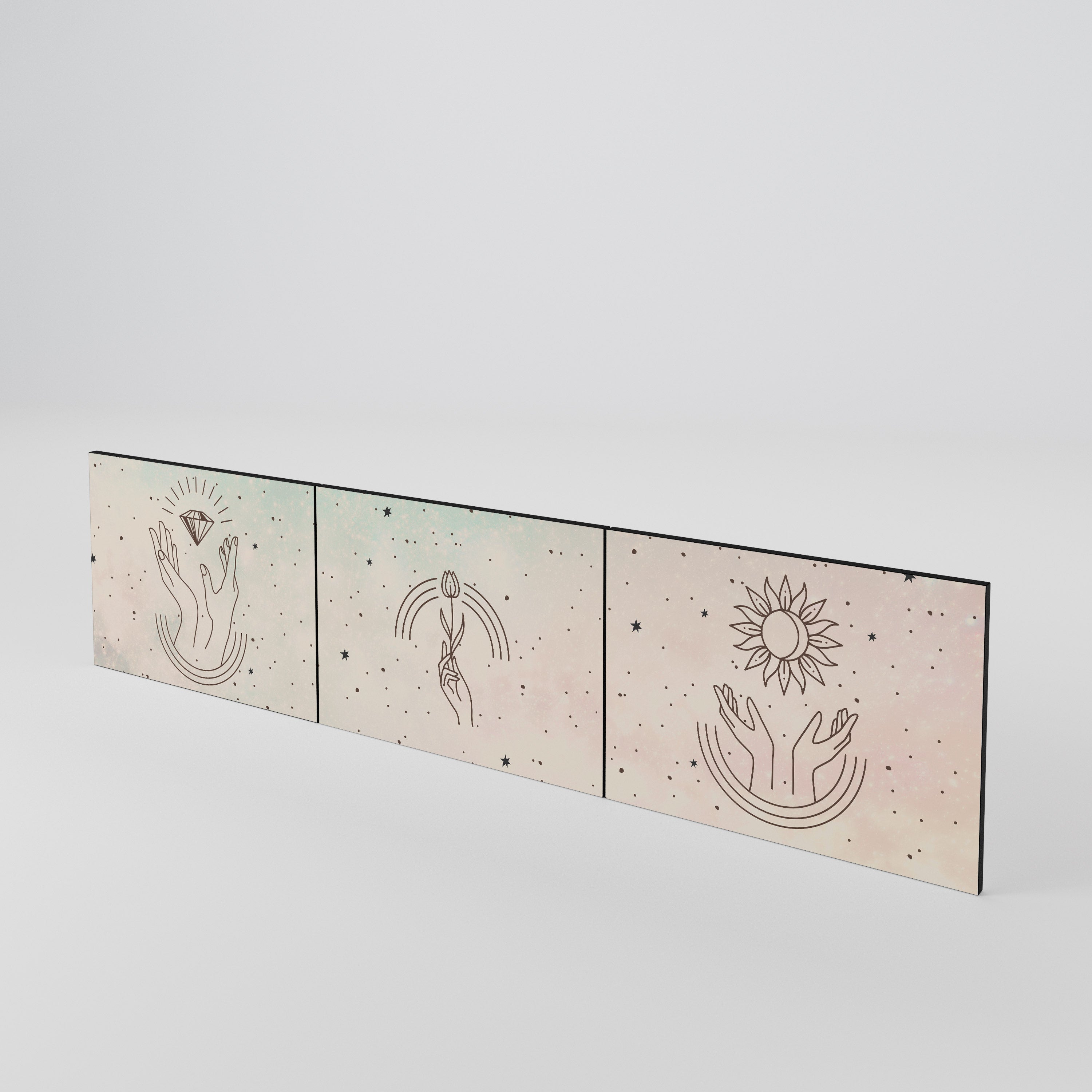 DELICATE BEAUTY 3-teiliges TV-Lowboard Tür-Set