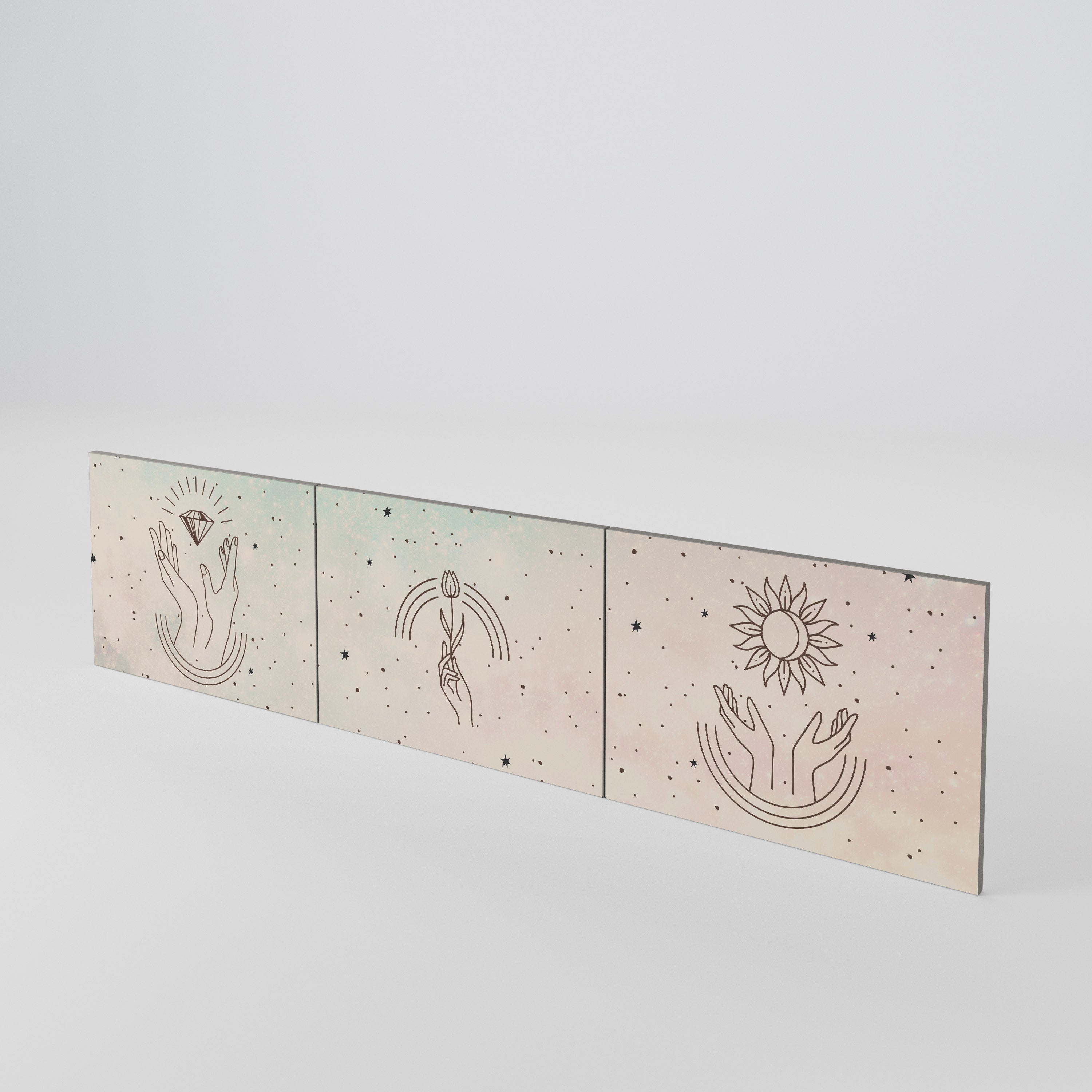 DELICATE BEAUTY 3-teiliges TV-Lowboard Tür-Set