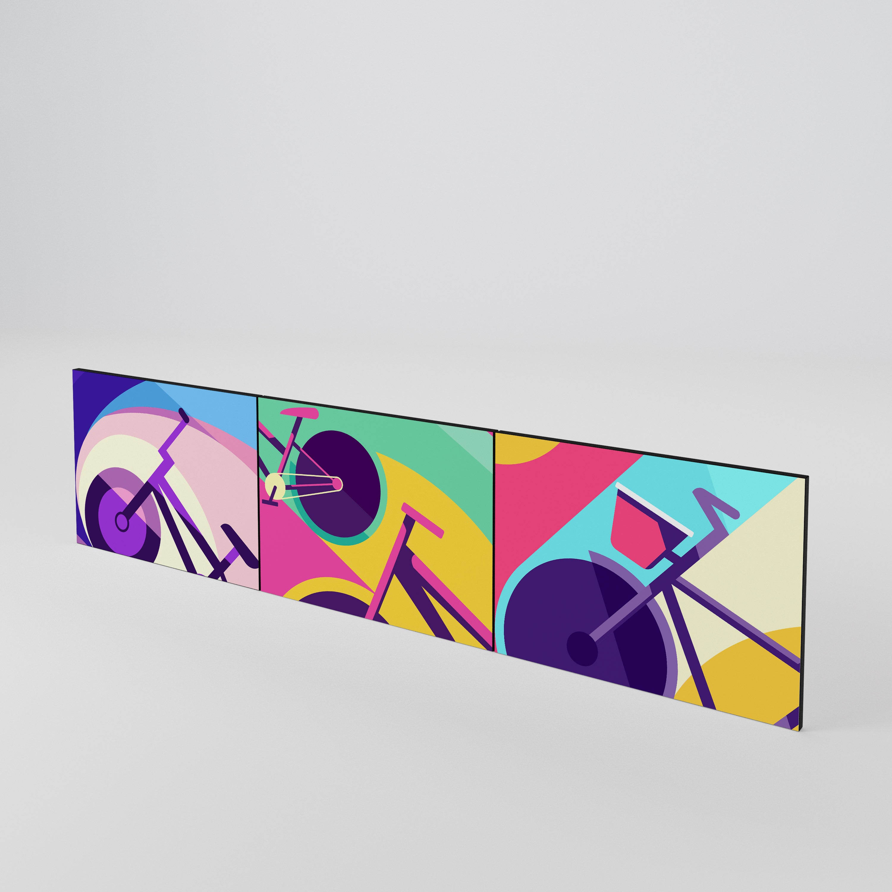 BIKE DREAMS 3-teiliges TV-Lowboard Tür-Set