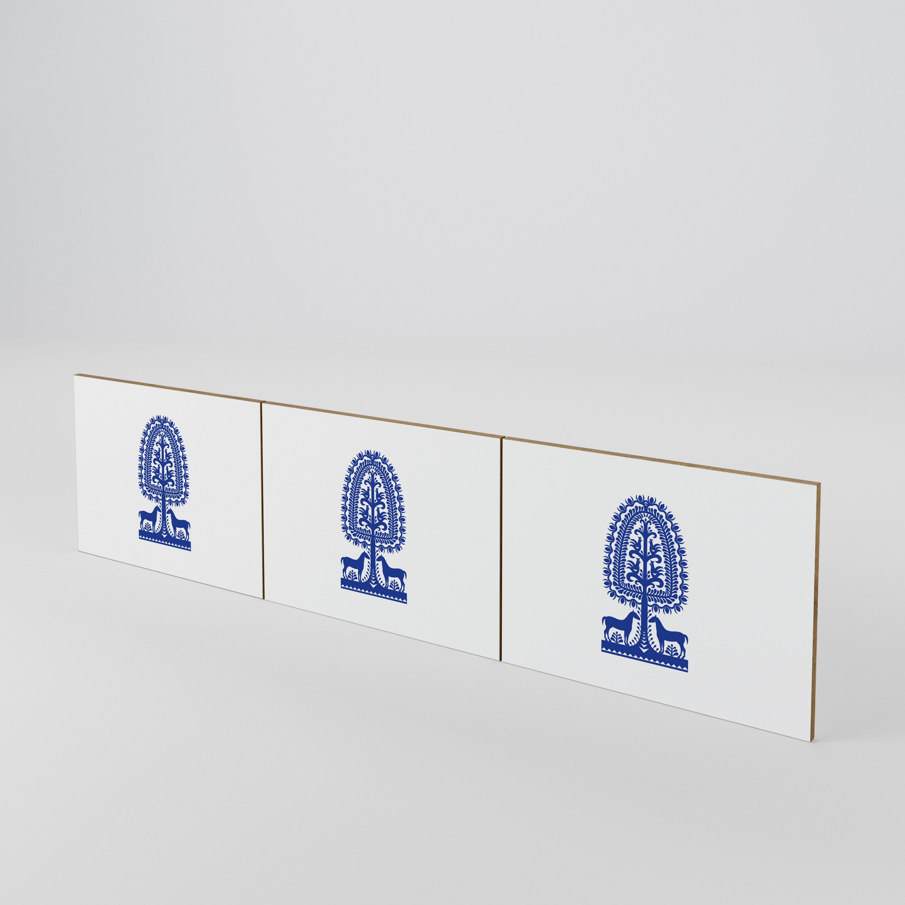 POLISH FOLK ART 3-teiliges TV-Lowboard Tür-Set