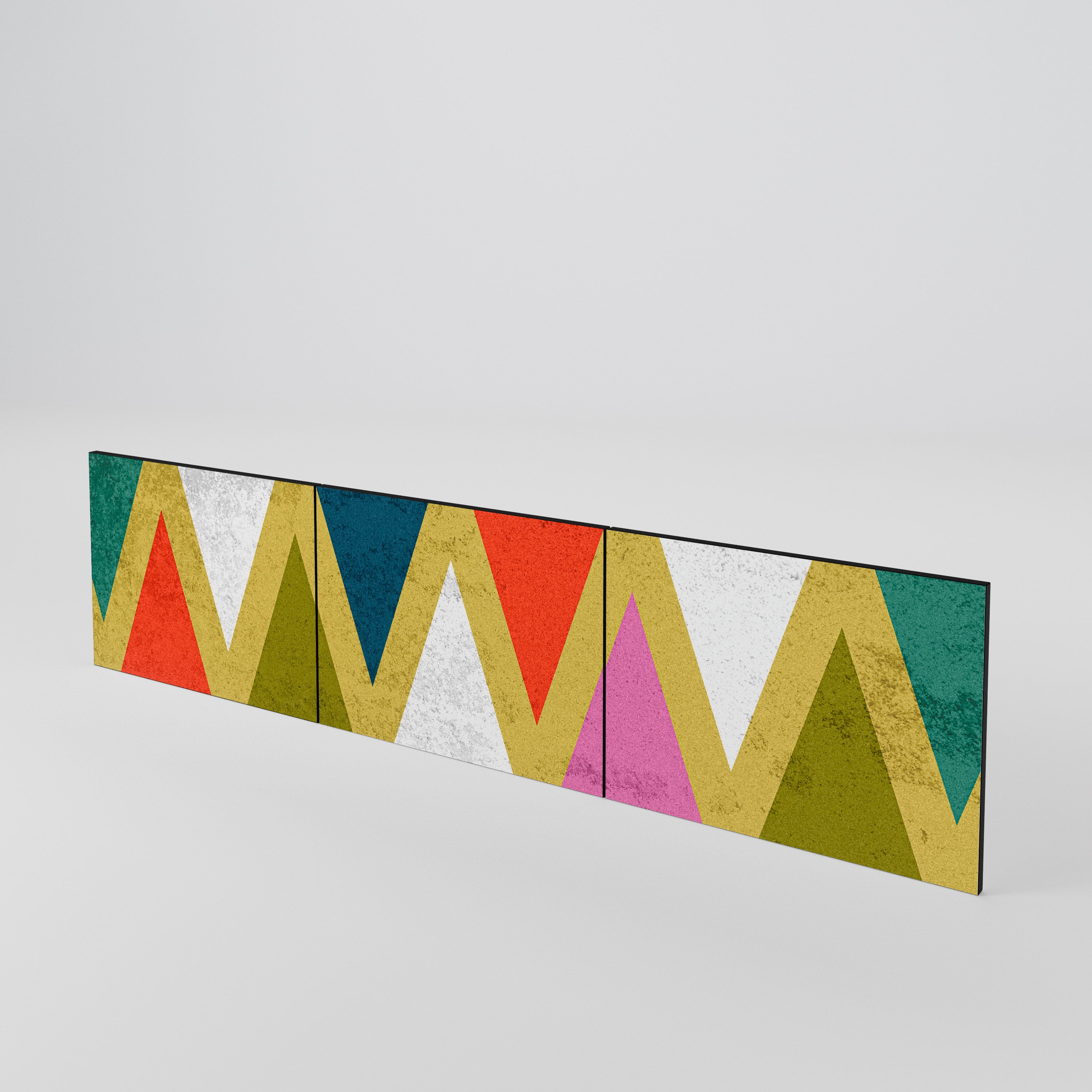 COLORFUL TRIANGLES 3-teiliges TV-Lowboard Tür-Set