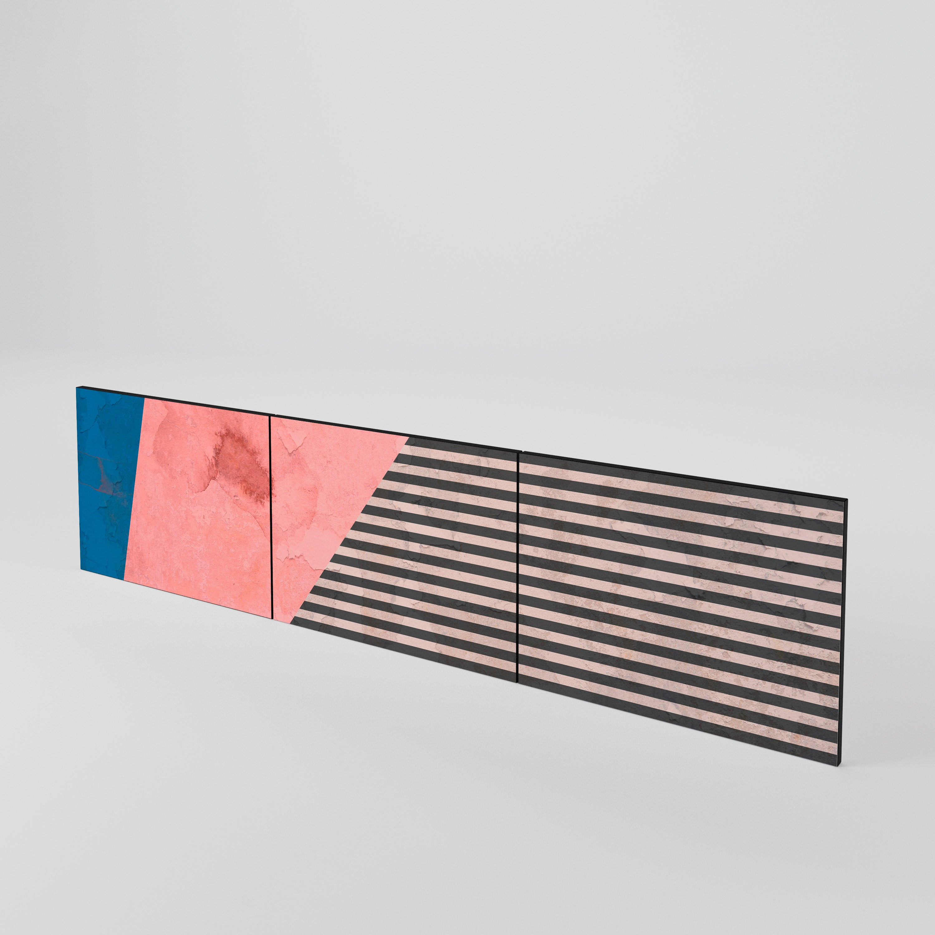 GLAMOROUS STRIPE 3-teiliges TV-Lowboard Tür-Set