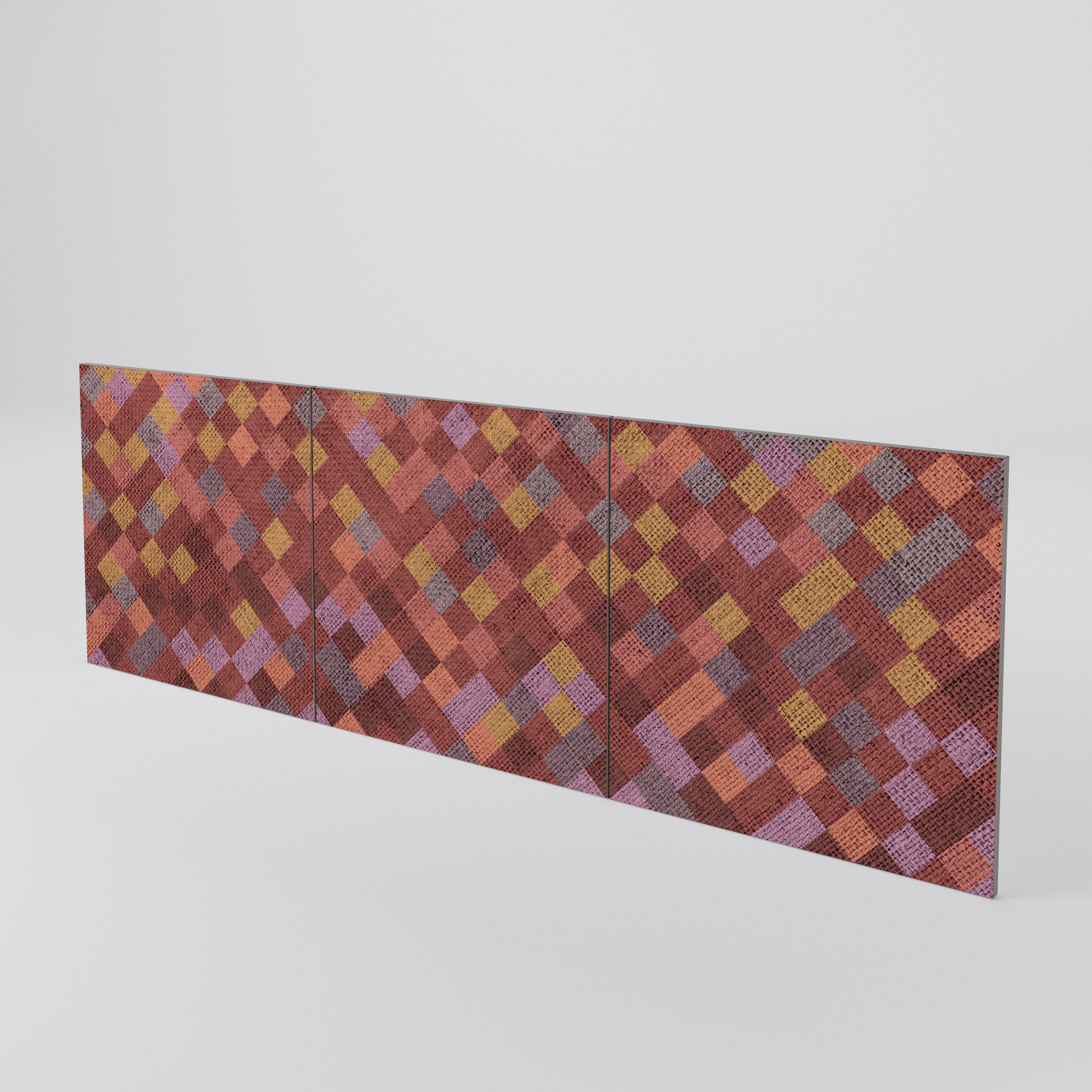 PAINTED SQUARES 3-Piece Sideboard Door Set