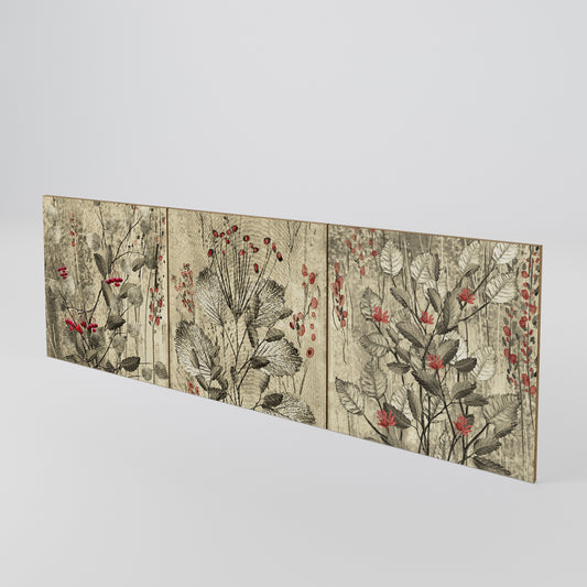 HERBAL GRACE 3-Piece Sideboard Door Set