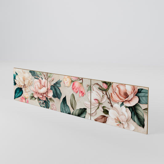 FLORAL GRACE 3-Piece TV Cabinet Door Set