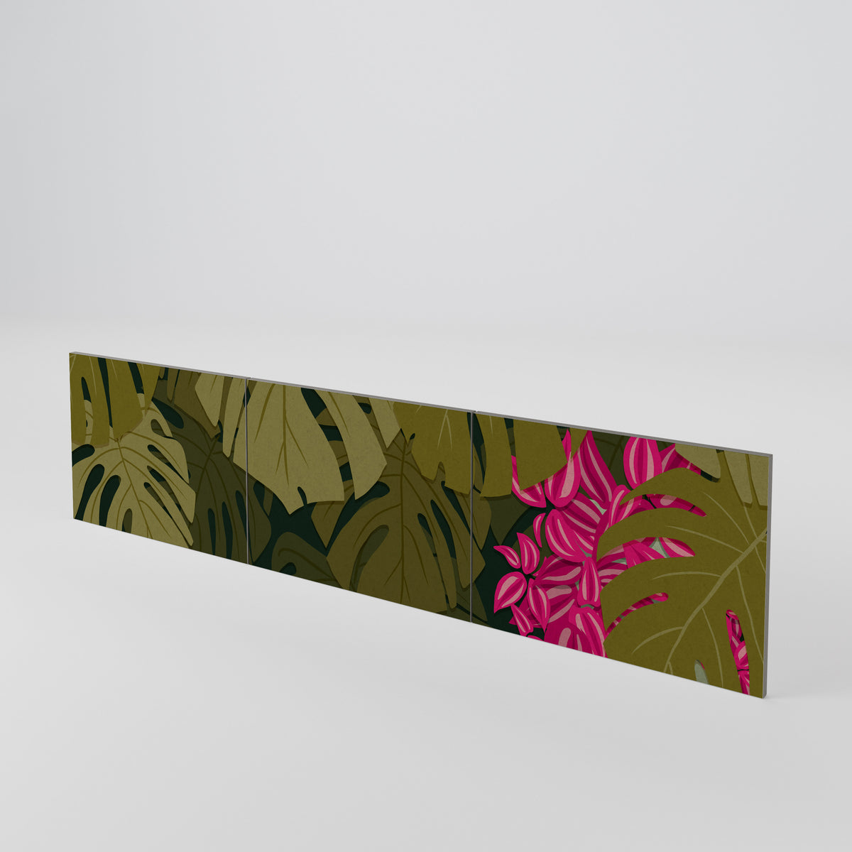 TROPICAL BEAUTY 3-teiliges TV-Lowboard Tür-Set