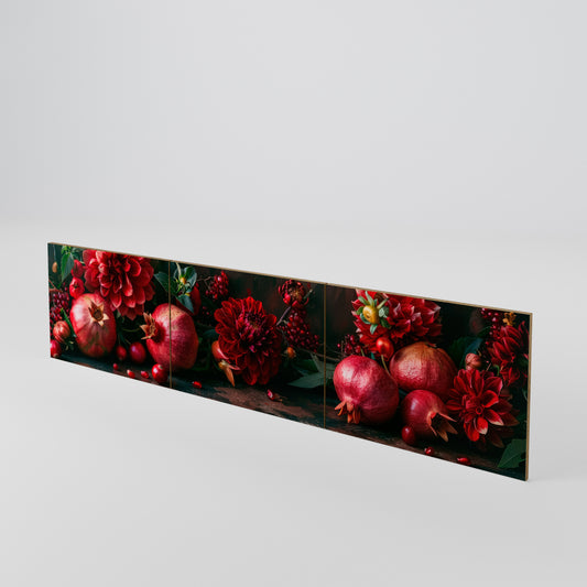 DAHLIAS AND POMEGRANATES 3-teiliges TV-Lowboard Tür-Set