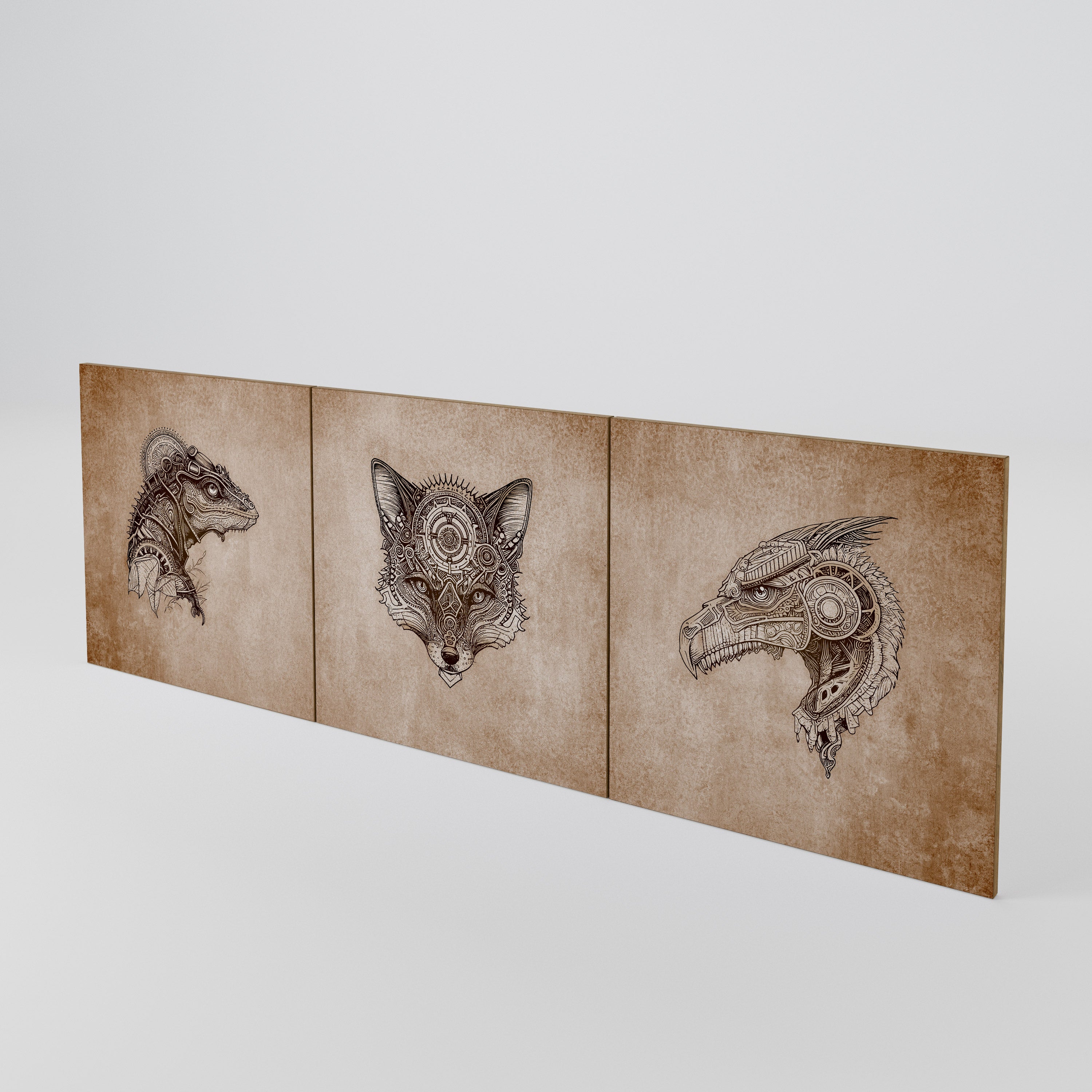 STEAMPUNK CLAN 3-Piece Sideboard Door Set