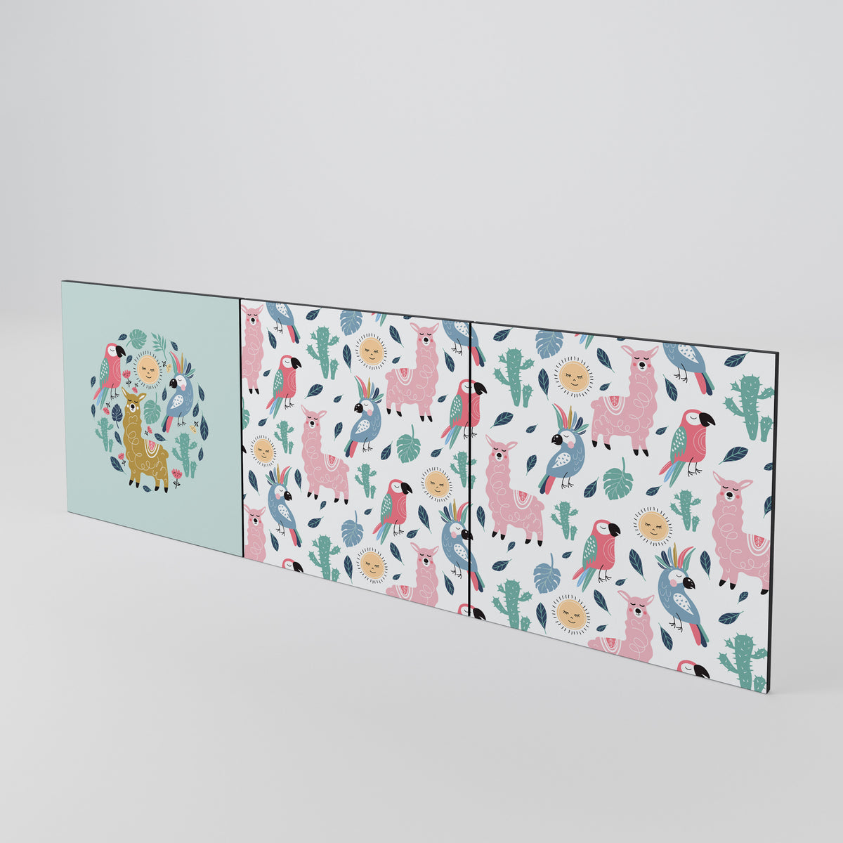 COLORFUL ALPACAS 3-Piece Sideboard Door Set