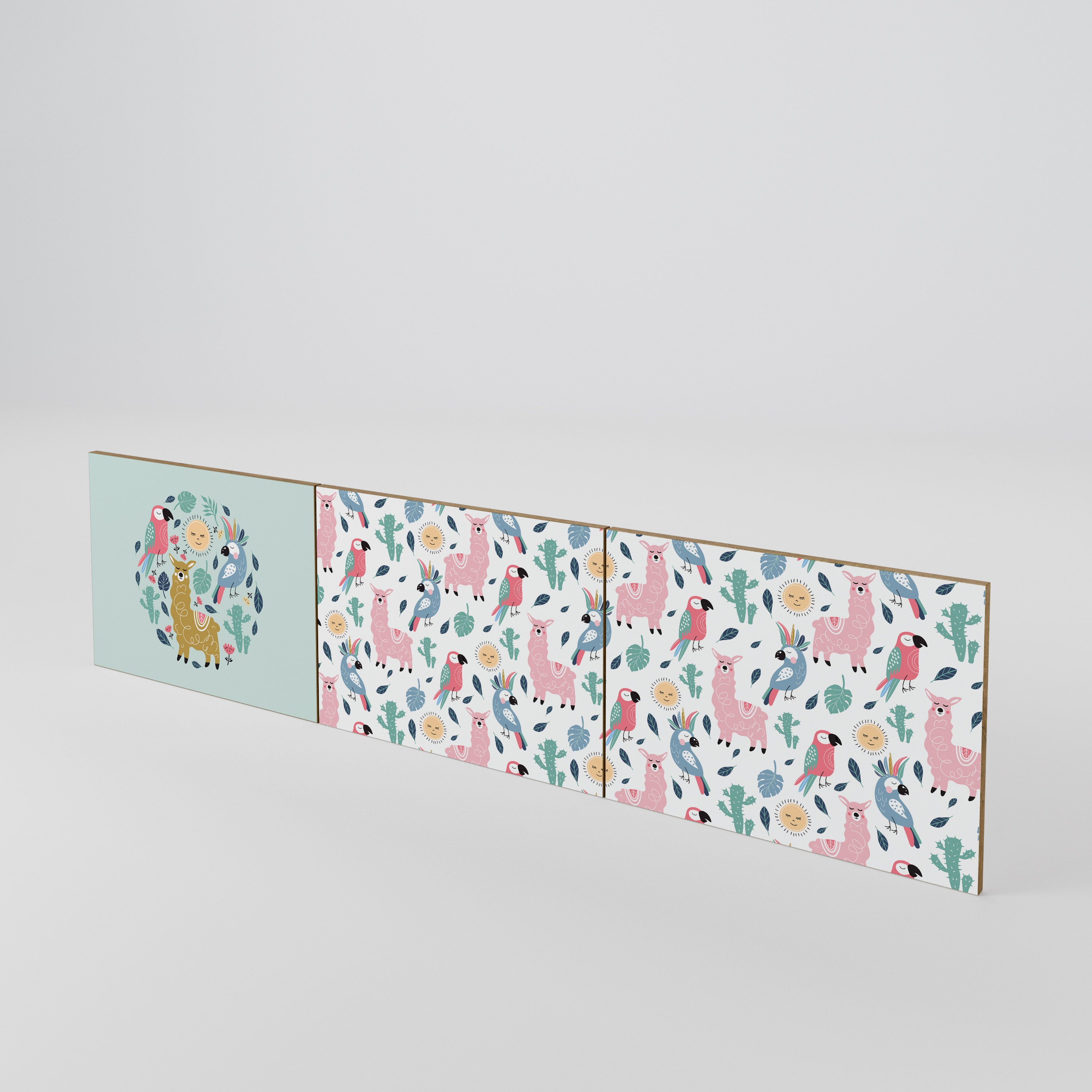 COLORFUL ALPACAS 3-teiliges TV-Lowboard Tür-Set