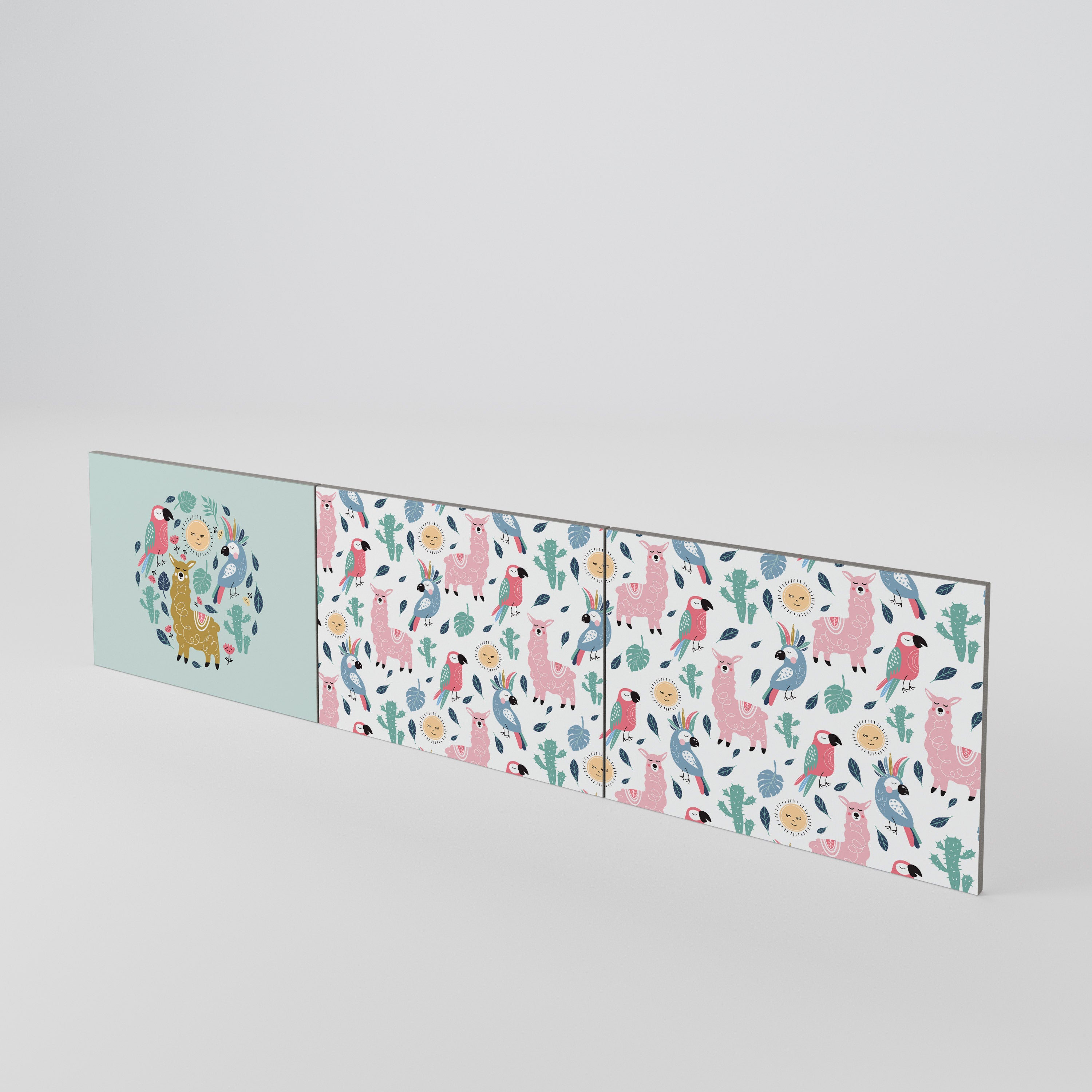 COLORFUL ALPACAS 3-teiliges TV-Lowboard Tür-Set