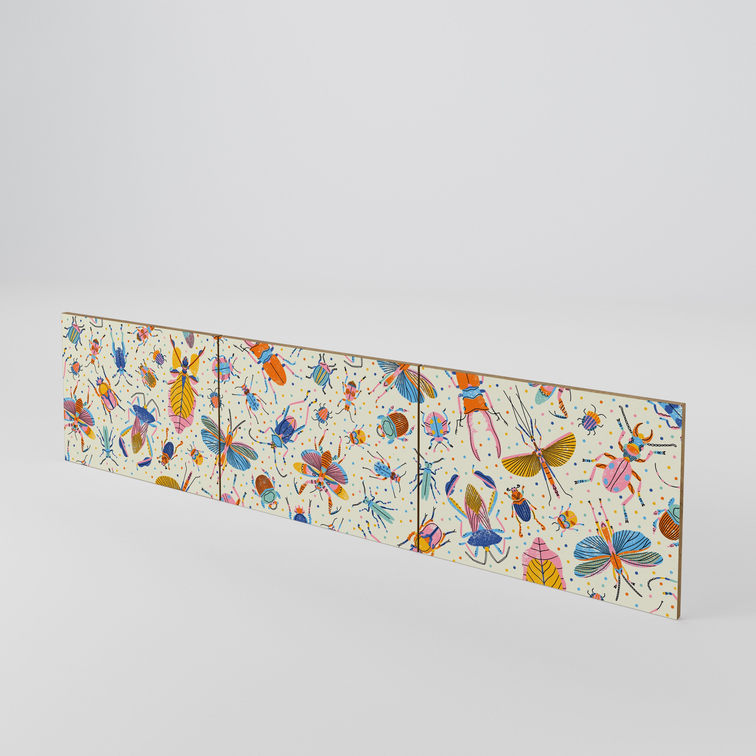 COLORFUL INSECTS 3-teiliges TV-Lowboard Tür-Set