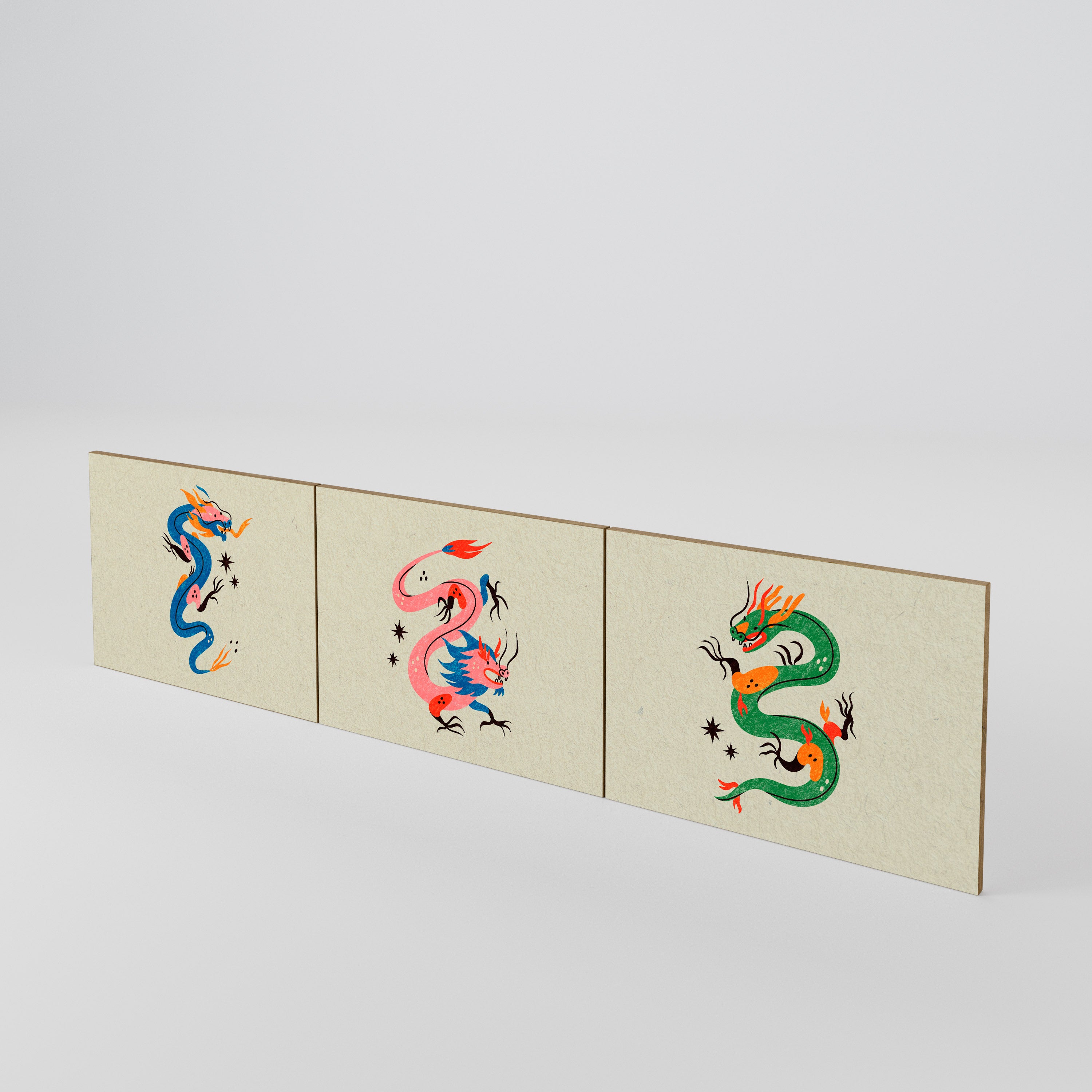 MYTHOLOGICAL CREATURES 3-teiliges TV-Lowboard Tür-Set