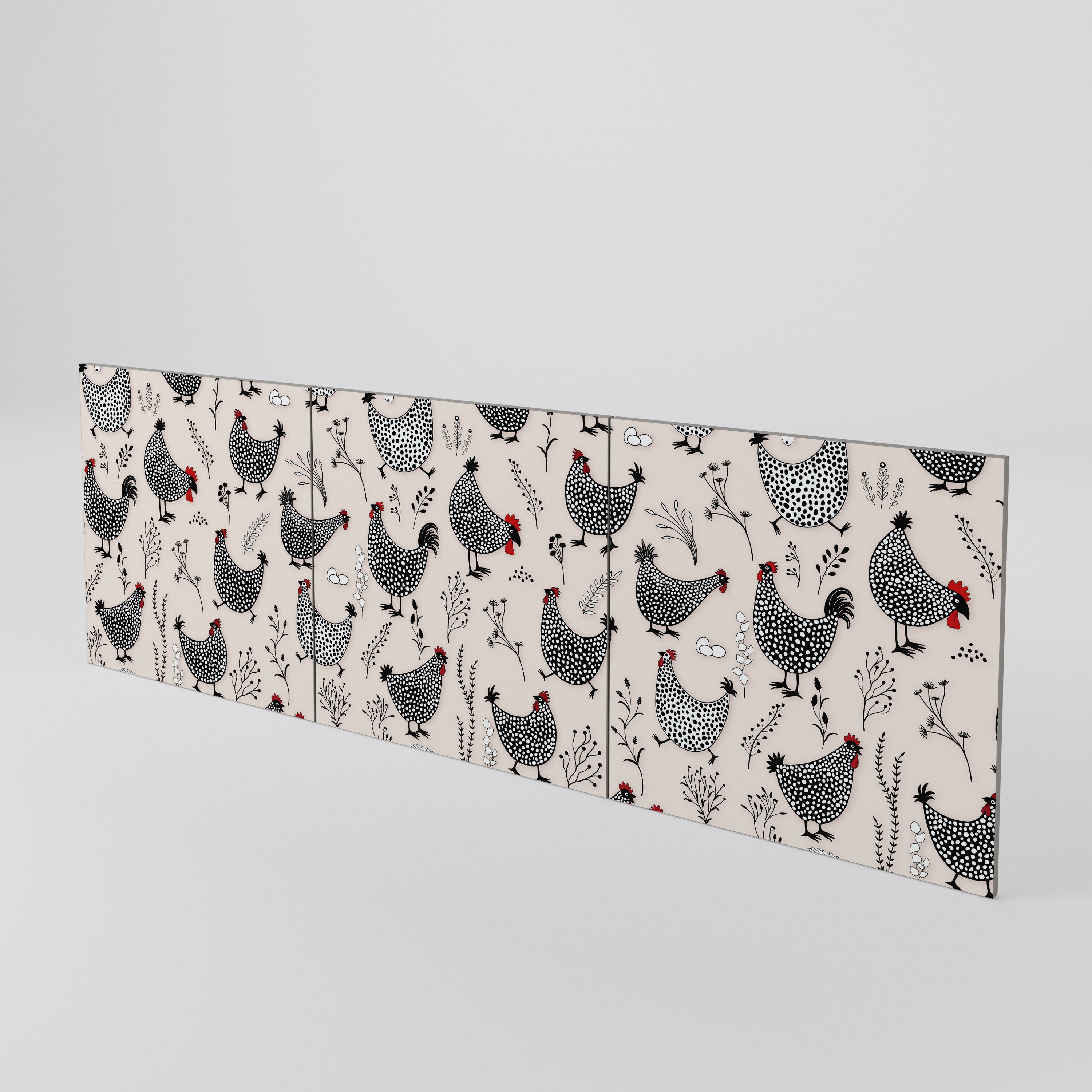 HAPPY HENS 3-Piece Sideboard Door Set