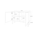 BLOOMY MORNING 2-Door Sideboard in Black Finish