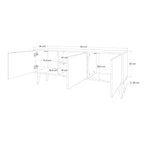 POLYGON VERVE 3-Door TV Stand in Oak Effect