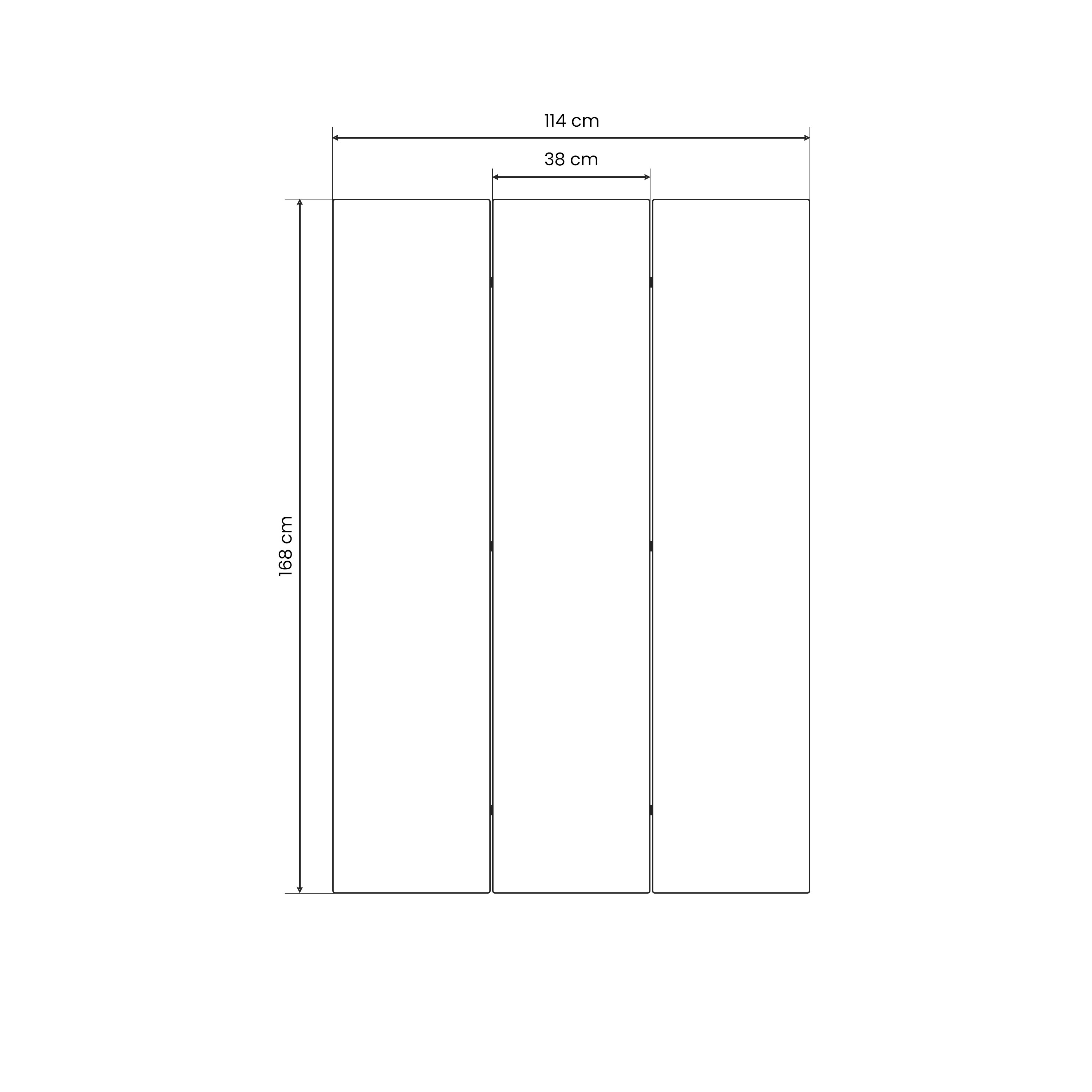 FLORAL SERENITY BARRIER Dekorativer 3-teiliger Raumteiler