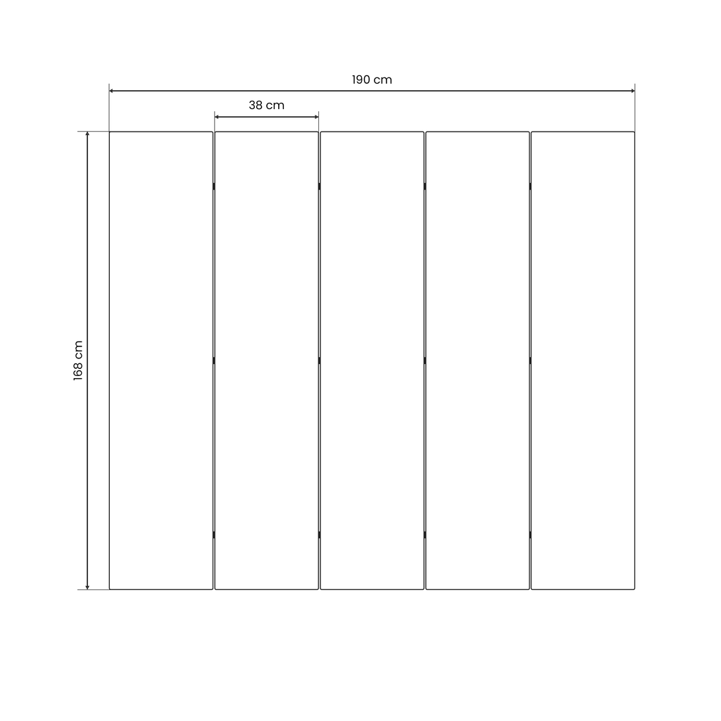 QUIET SNAPSHOT Dekorativer 5-teiliger Raumteiler