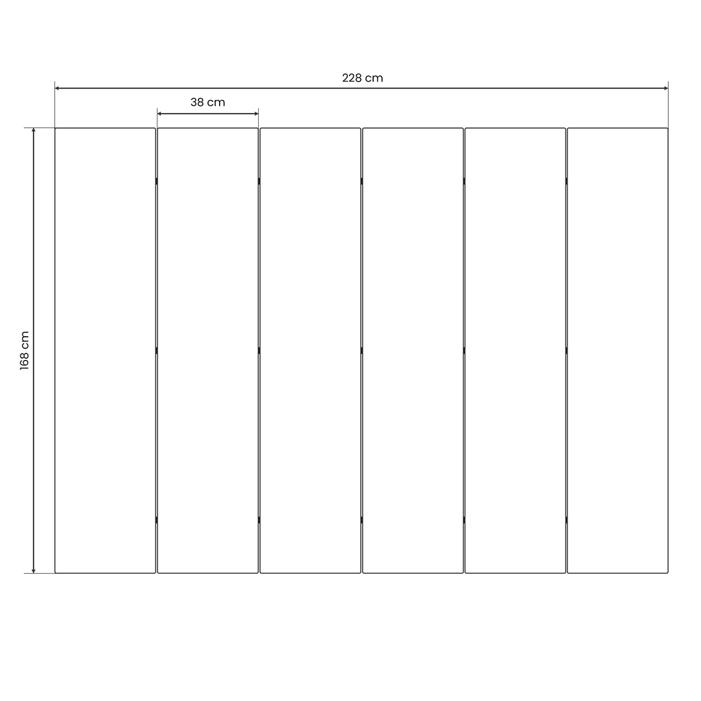 SCHOOL STUFF Dekorativer 6-teiliger Raumteiler